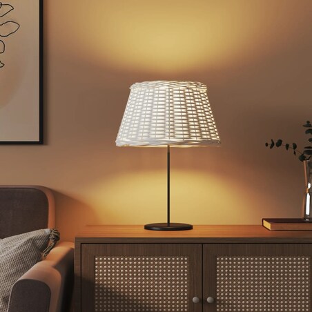 vidaXL Klosz do lampy, biały, Ø50x30 cm, wiklina