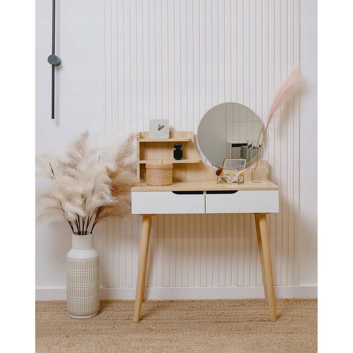 Toaletka z lustrem SCANDI kosmetyczna skandynawska