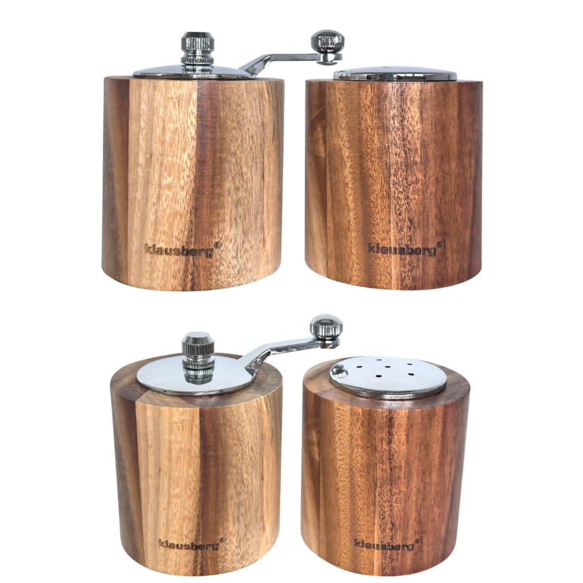 Zestaw do soli i pieprzu z młynkiem i solniczką KLAUSBERG