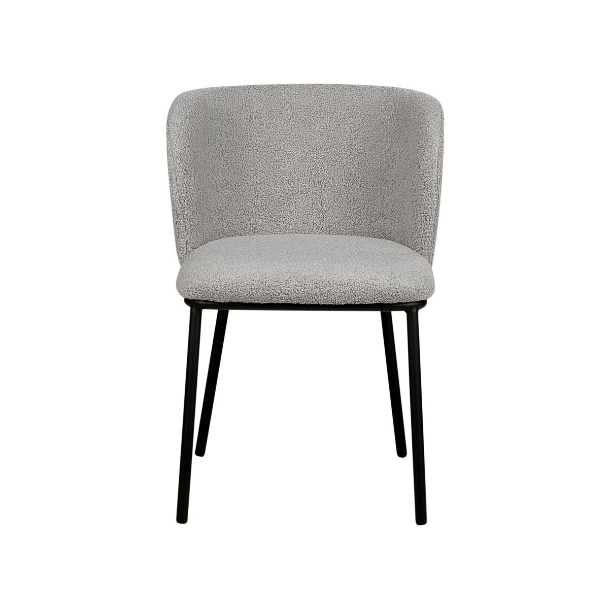 Zestaw 2 krzeseł do jadalni boucle szare MINA