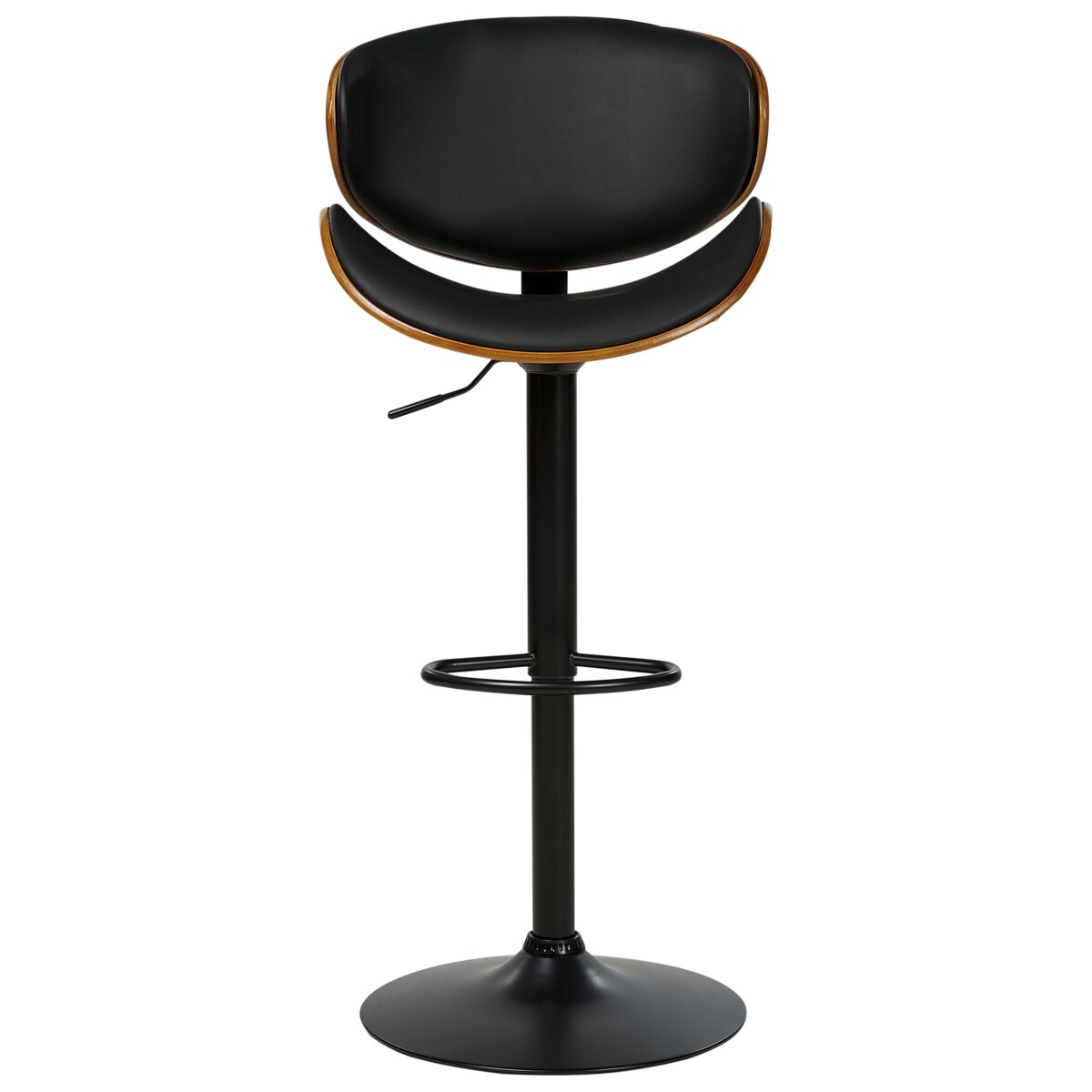 Zestaw 2 krzeseł barowych ROTTERDAM II Ekoskóra Obrotowy Czarny