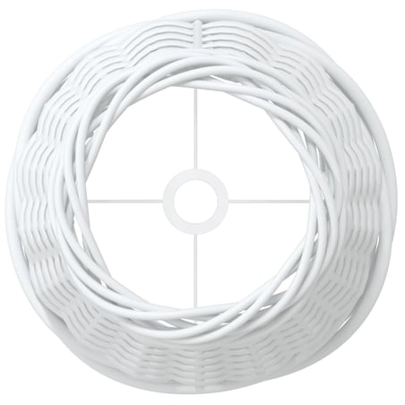 vidaXL Klosz do lampy, biały, Ø15x12 cm, wiklina