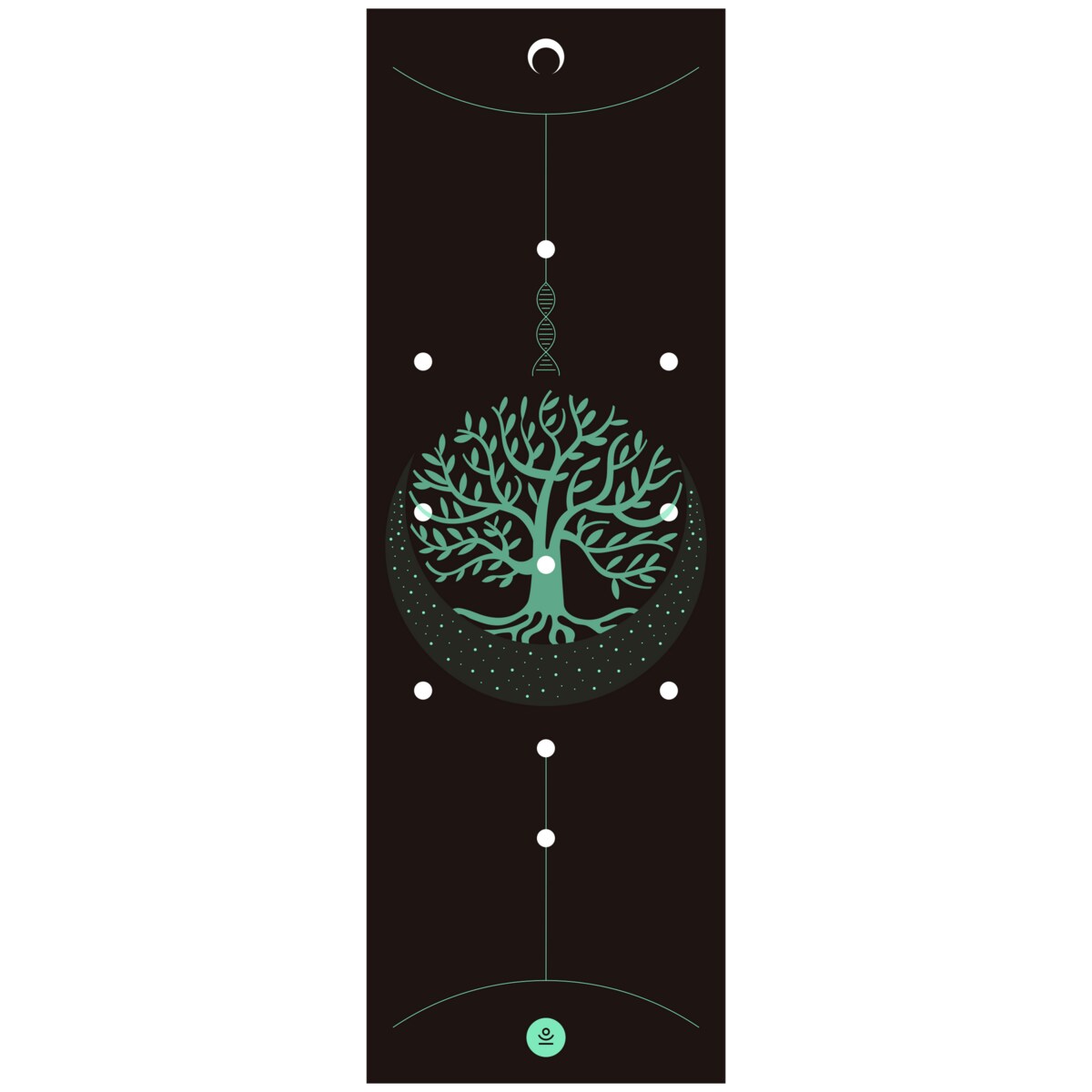 Mata do jogi kauczukowa antypoślizgowa KABBALAH czarna