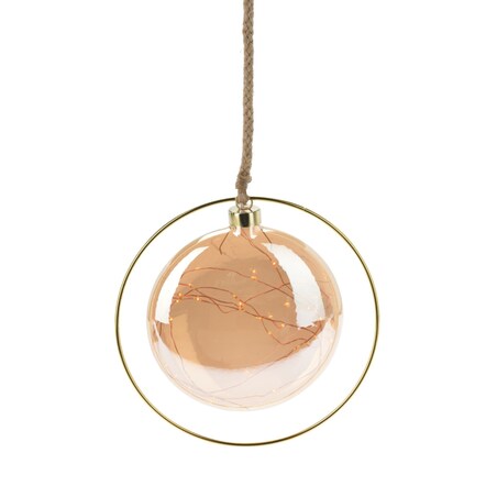 Szklana dekoracja świetlna LED z timerem, Ø 18 cm