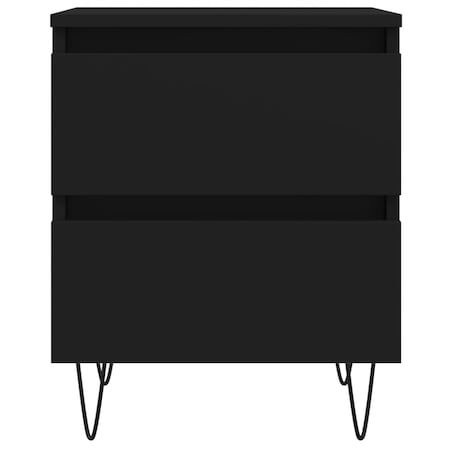 vidaXL Szafka nocna, czarny, 40x35x50 cm, materiał drewnopochodny