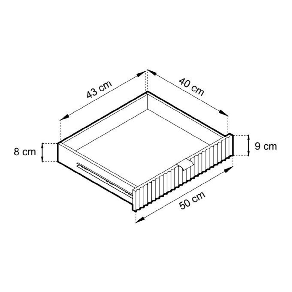 Toaletka Delicious ryflowana biała