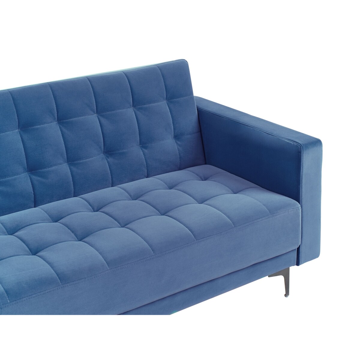 Sofa rozkładana ABERDEEN Welur Niebieski dla 3 osób