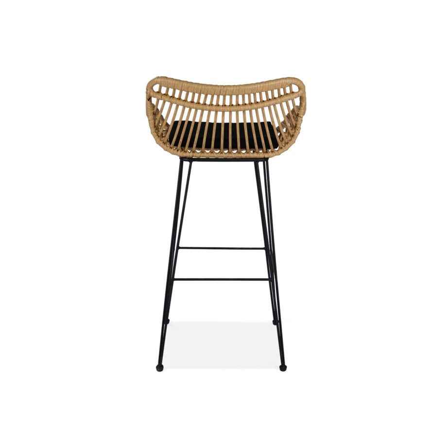 Konsimo BERIDIS Hoker w stylu loftowym wykonany z syntetycznego rattanu