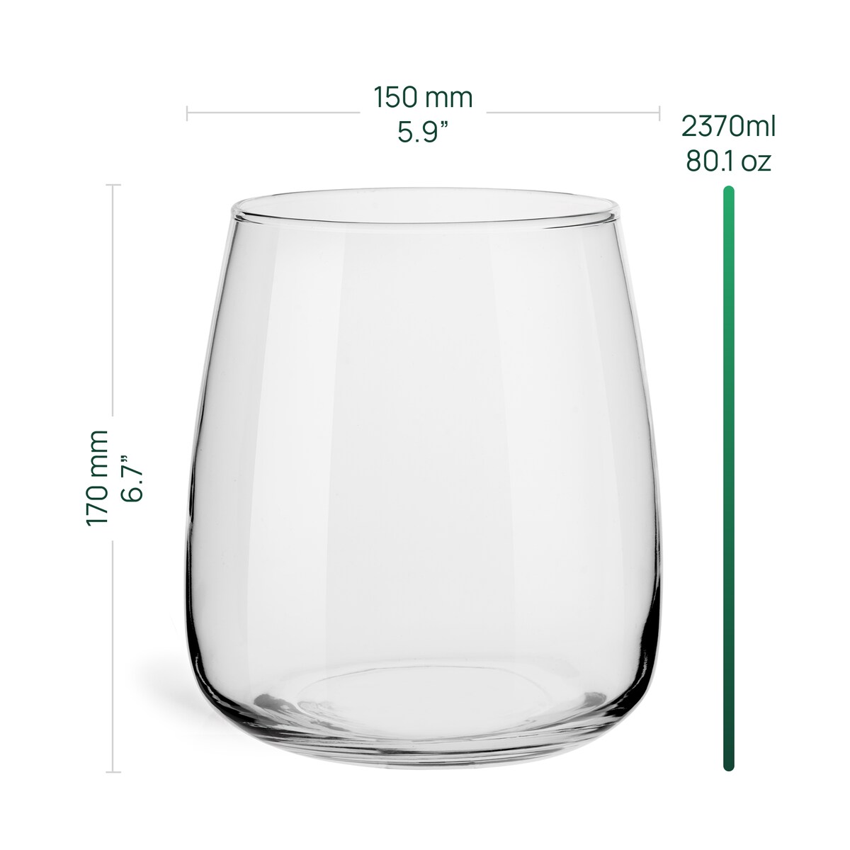 Wazon szklany Emma 17 cm