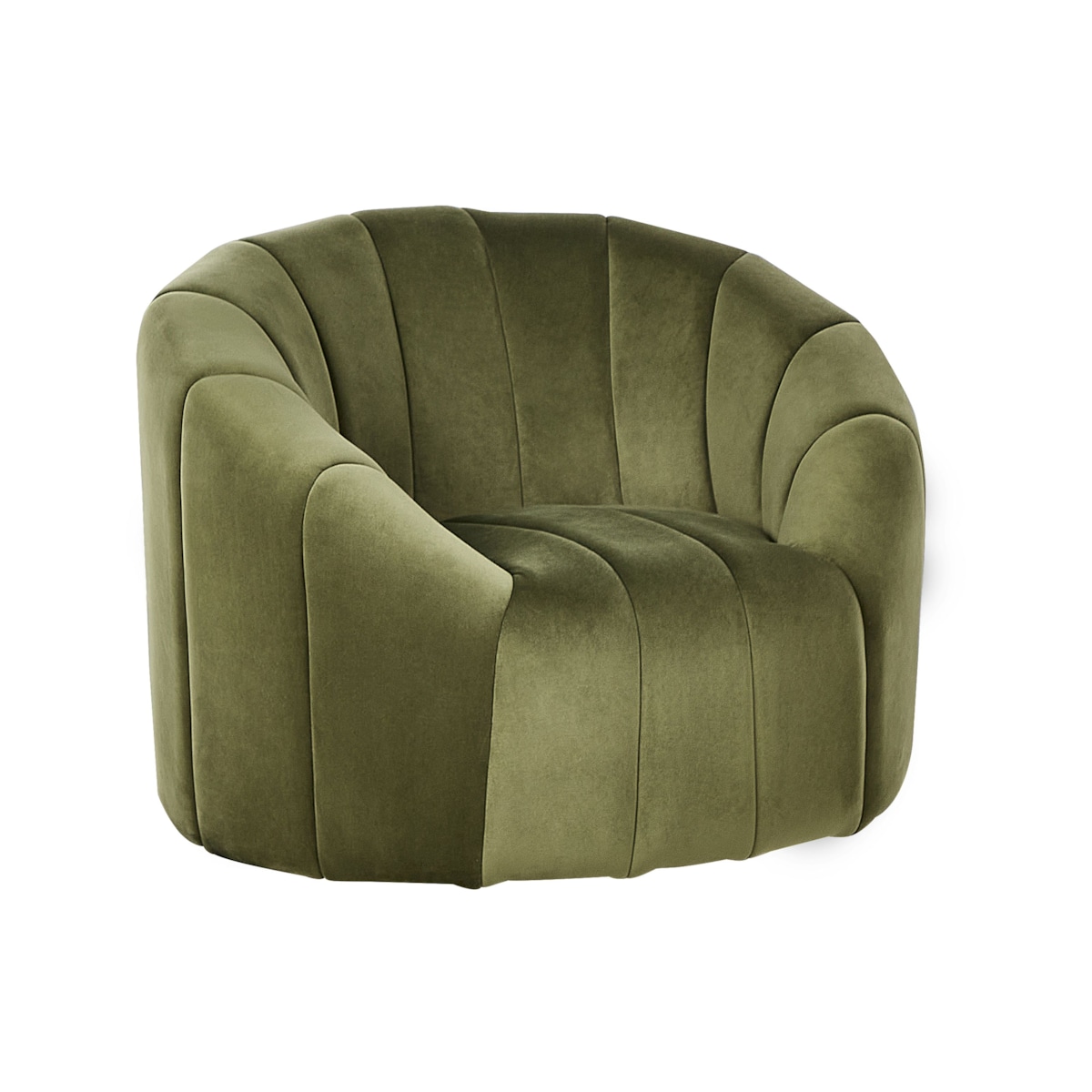 Fotel MALUNG Welur Ciemnozielony