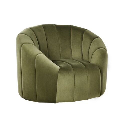 Fotel MALUNG Welur Ciemnozielony