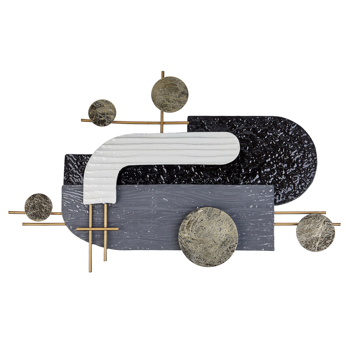 Dekoracja ścienna LUTETIUM Metal 55 cm Czarny