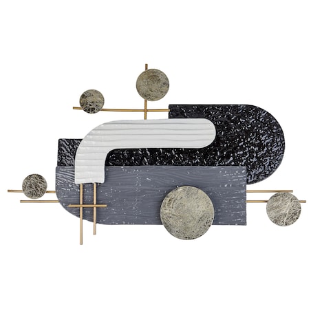Dekoracja ścienna LUTETIUM Metal 55 cm Czarny