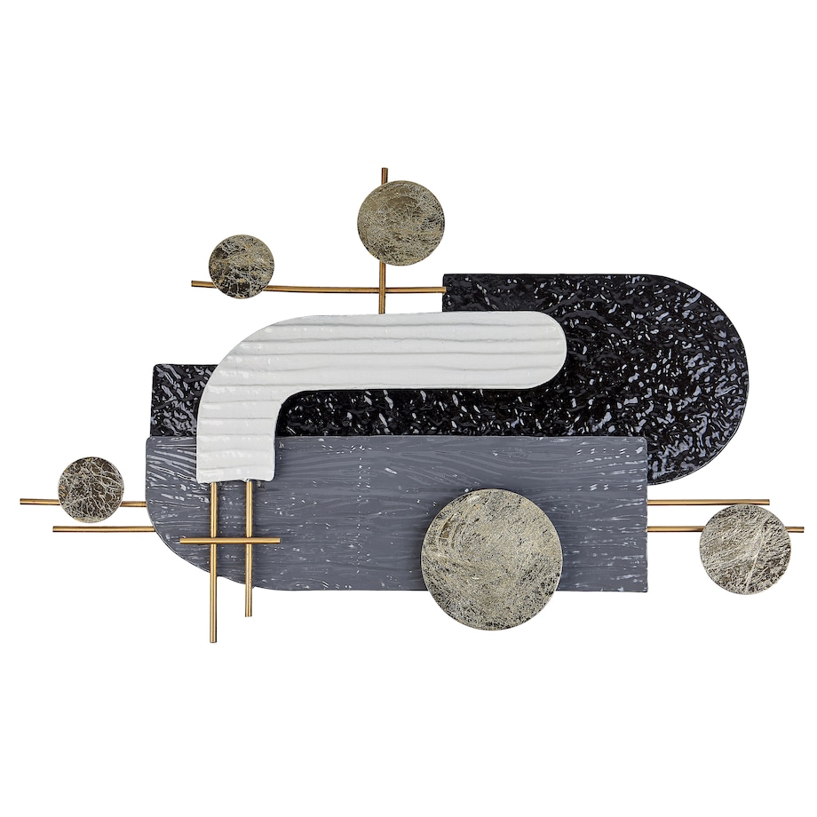 Dekoracja ścienna LUTETIUM Metal 55 cm Czarny