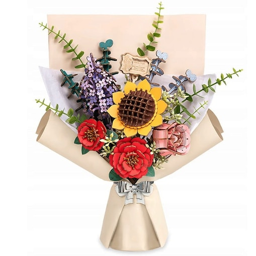 Wiosenny bukiet kwiatów - flower box DIY - kwiaty Robotime