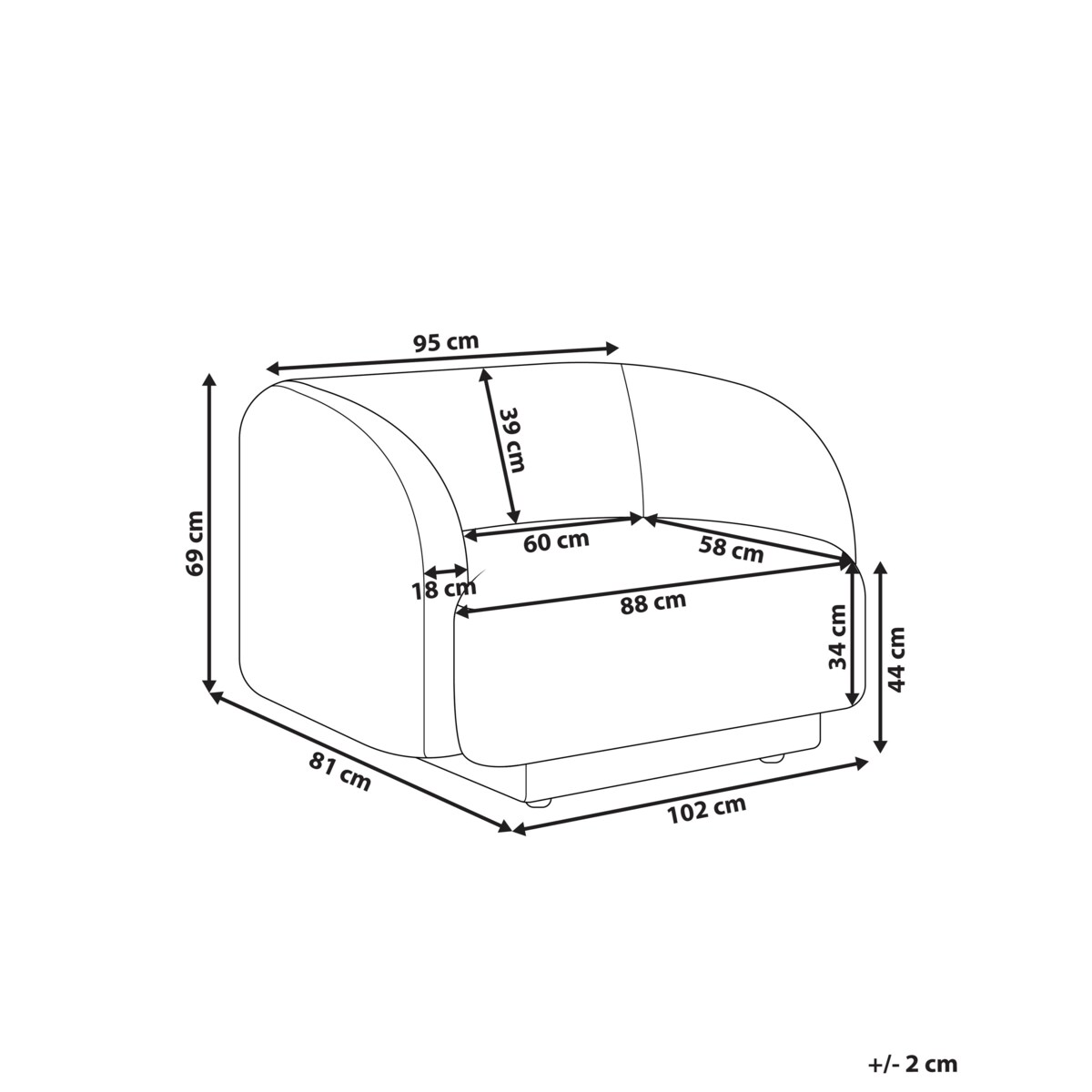 Fotel SKJANES Jasnobeżowy