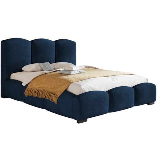Łóżko sypialniane z pojemnikiem 160x200 BEN 14- granatowe