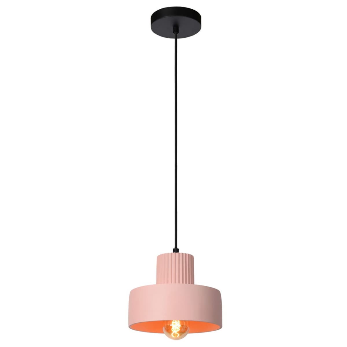 LAMPA wisząca OPHELIA 20419/20/66 Lucide betonowa OPRAWA zwis różowy czarny