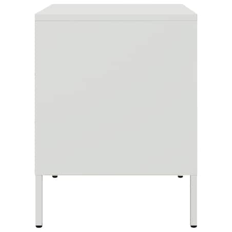 vidaXL Szafka nocna, biała, 36x39x50,5 cm, stal