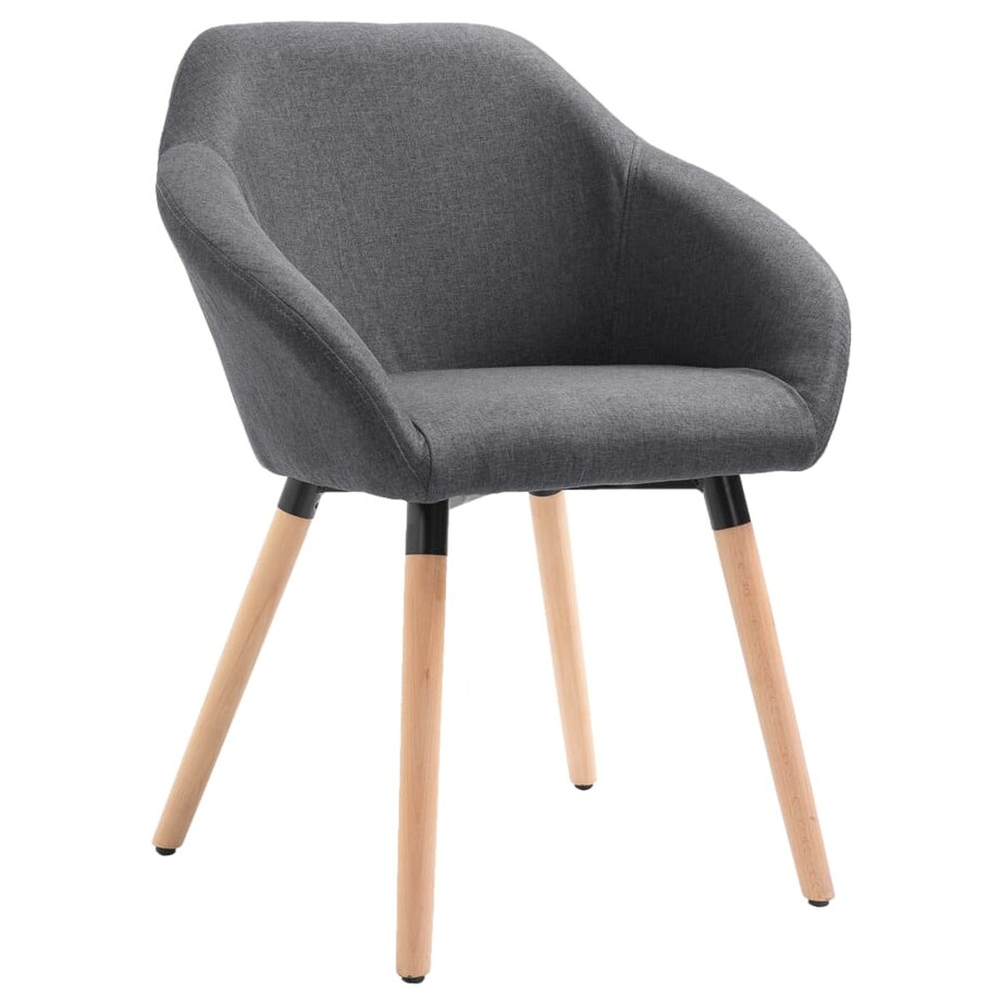 vidaXL Krzesła stołowe, 6 szt., ciemnoszare, obite tkaniną