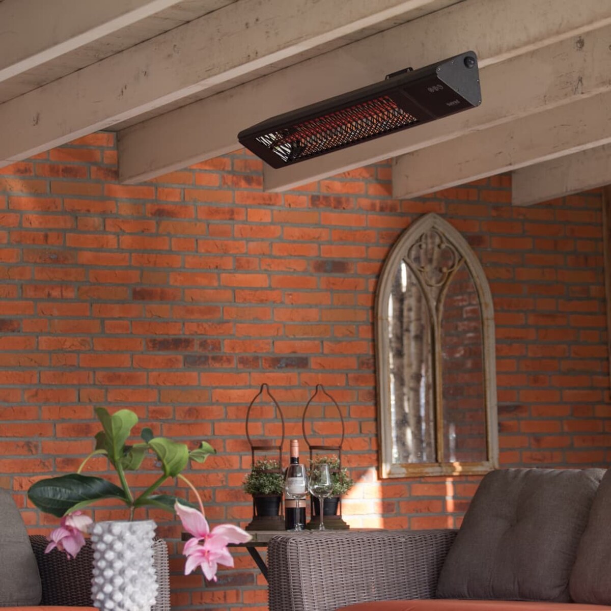 Sunred Grzejnik tarasowy ścienny Royal Diamond Smart Dark, 2500 W