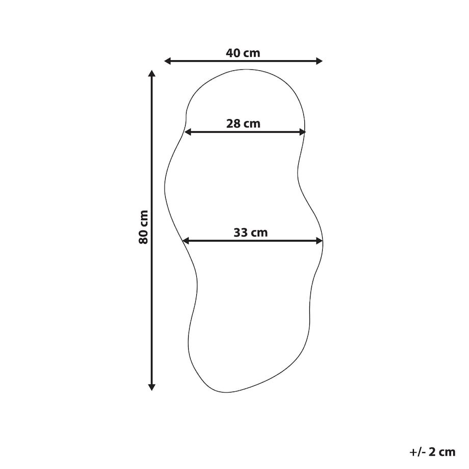 Lustro ścienne AUXERRE 40 cm 80 cm Srebrny