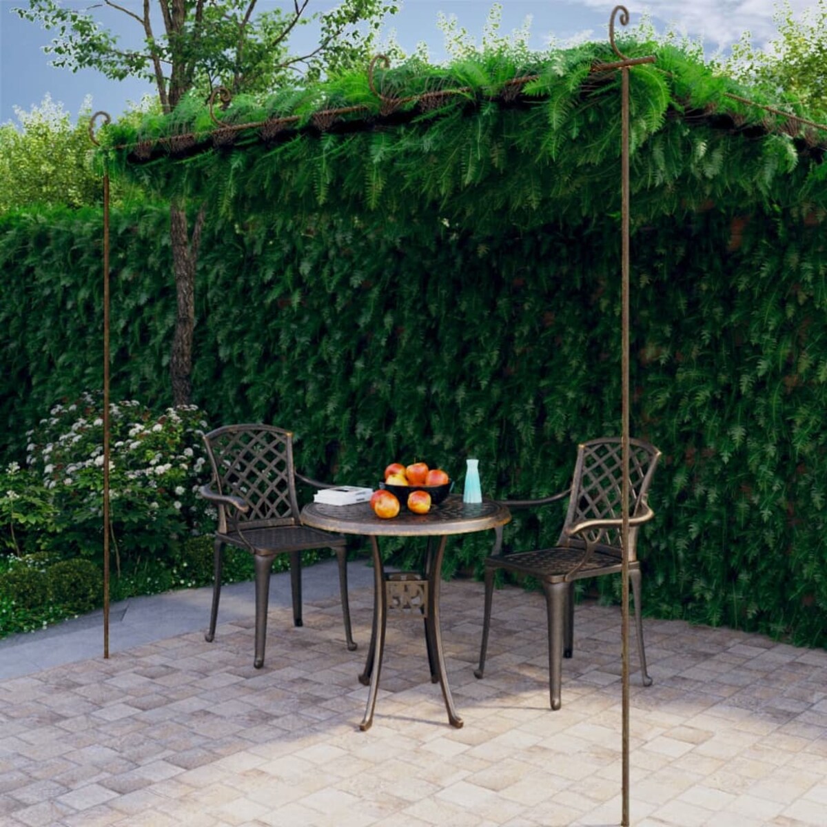 vidaXL Pergola ogrodowa, antyczny brąz, 4x3x2,5 m, żelazo