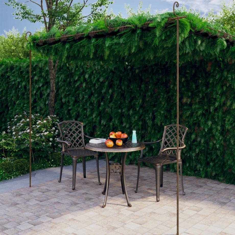 vidaXL Pergola ogrodowa, antyczny brąz, 4x3x2,5 m, żelazo