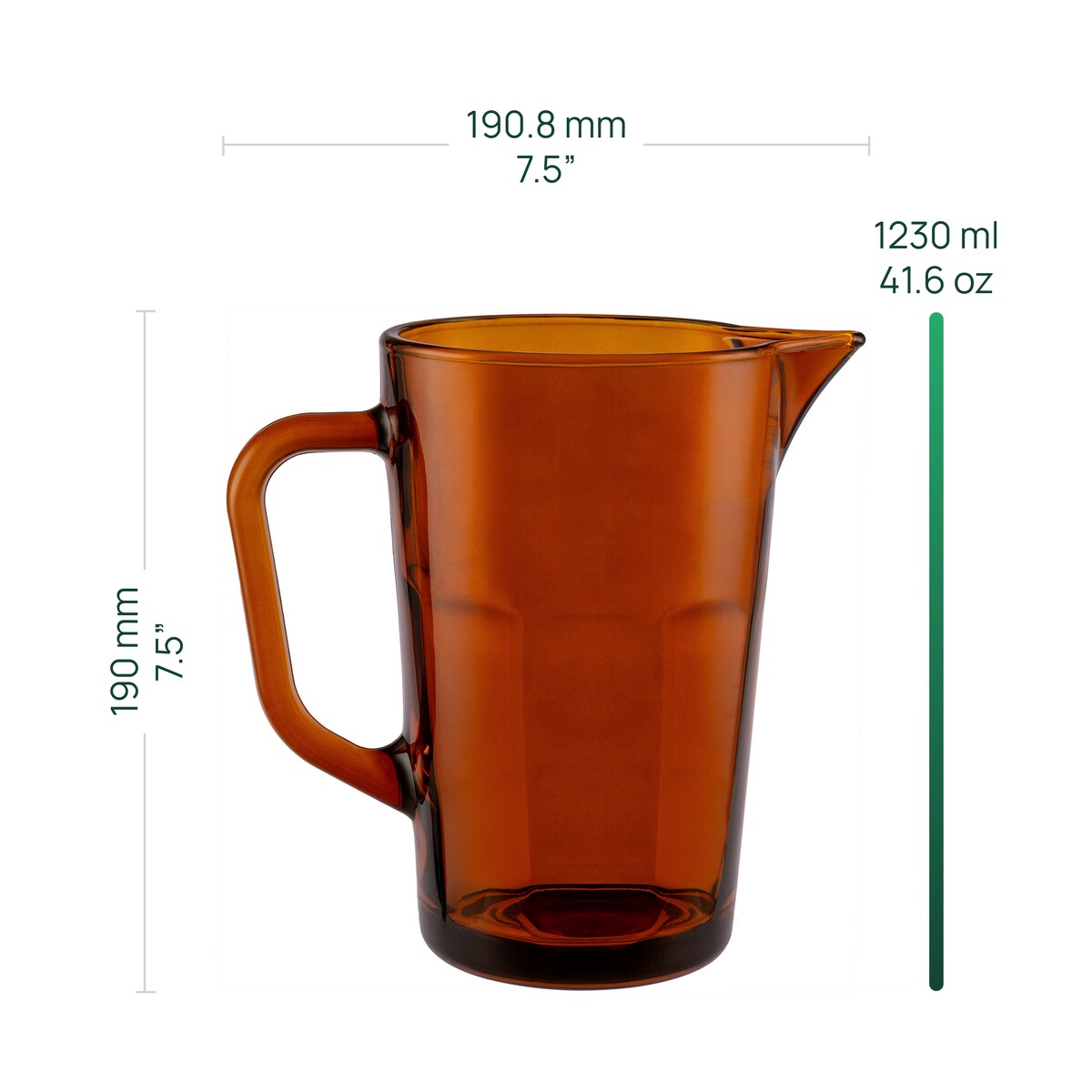 Dzbanek w stylu vintage bursztynowy Alva Retro 1000 ml