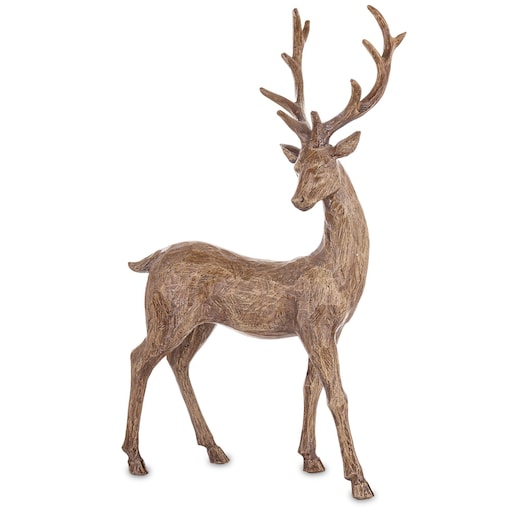 Dekoracja - figurka stojącego jelenia 46x10x28 cm MAGRO