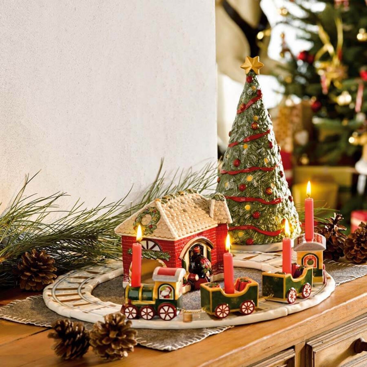 Lampion-świecznik Choinka duży North Pole Express, 32.5 cm, Villeroy & Boch