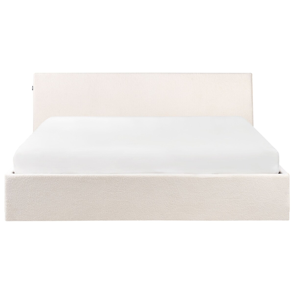 Łóżko z pojemnikiem Boucle ORBEY 180 x 200 cm Złamana biel