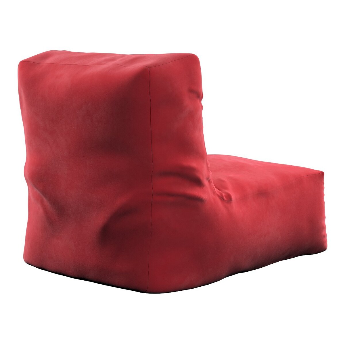 Pufo- fotel Poppy, intensywna czerwień, 87 x 31 x 75 cm, Posh Velvet