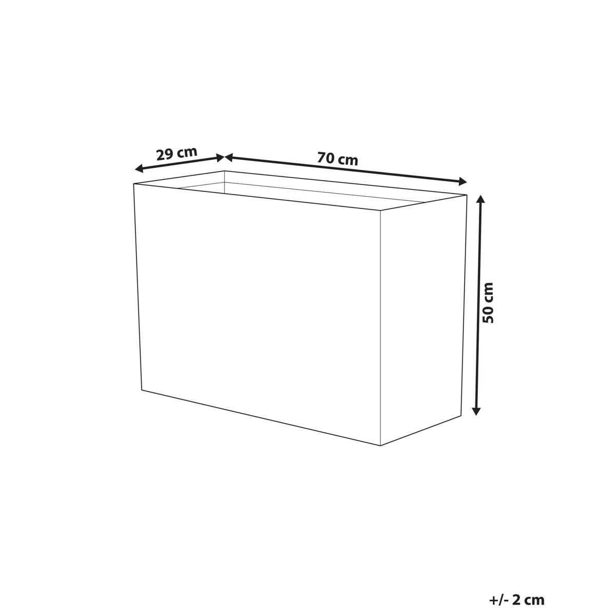 Doniczka EDESSA Kamień 70 cm Jasnobeżowy