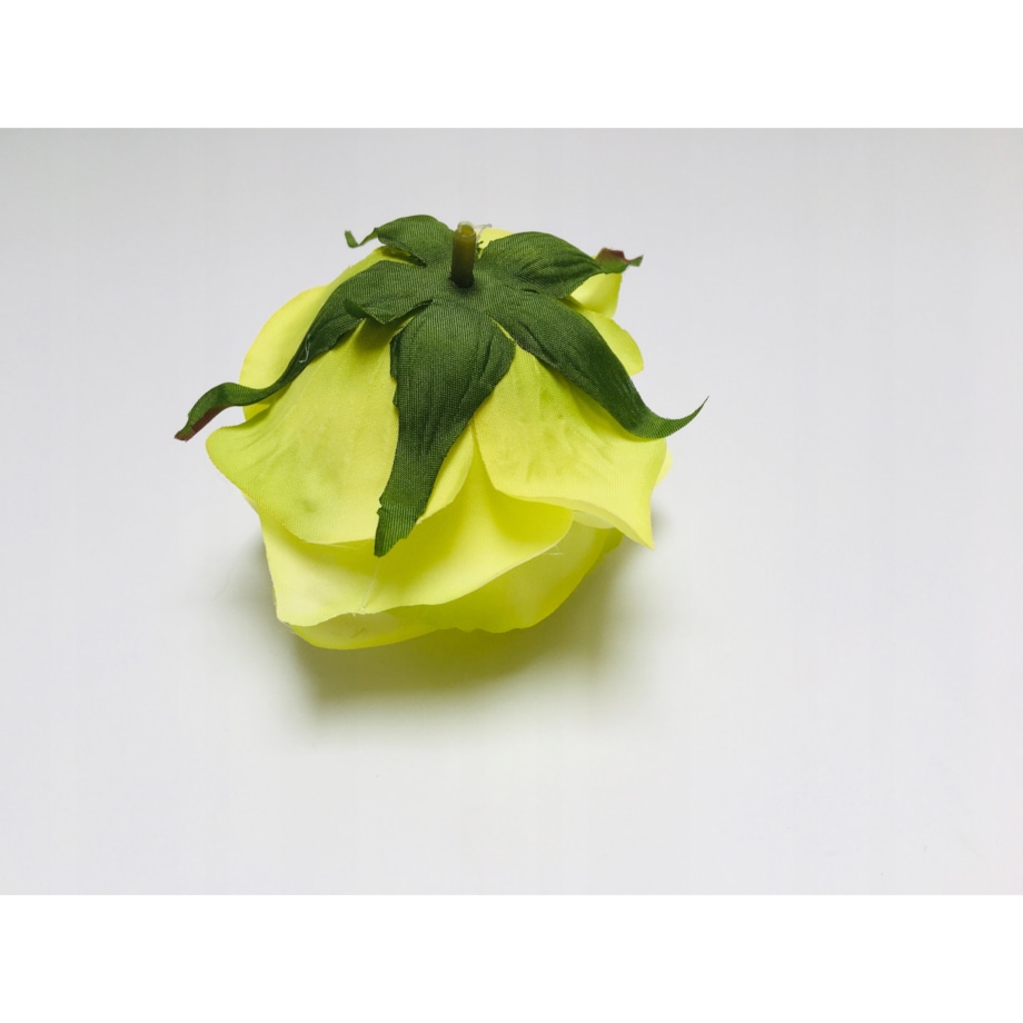 RÓŻA SZTUCZNA główka kwiatowa wyrobowa do STROIKA bukietu dekoracji ZIELONA