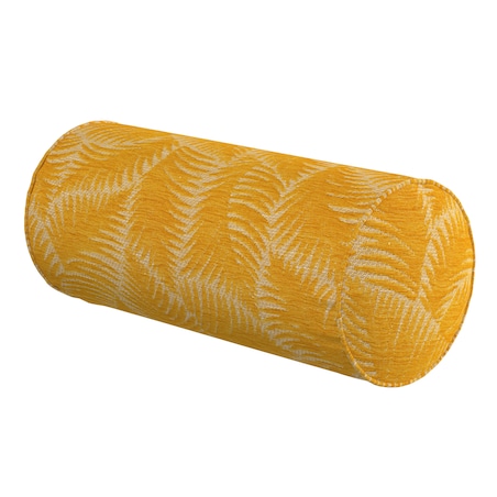 Poduszka wałek prosty, miodowe liście paproci na beżowym tle, Ø16 x 40 cm, Cosy Home