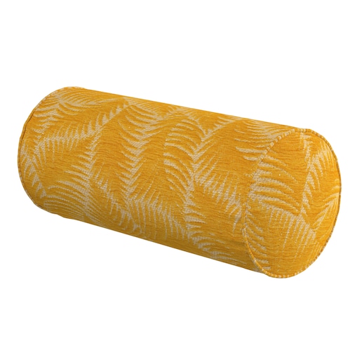 Poduszka wałek prosty, miodowe liście paproci na beżowym tle, Ø16 x 40 cm, Cosy Home