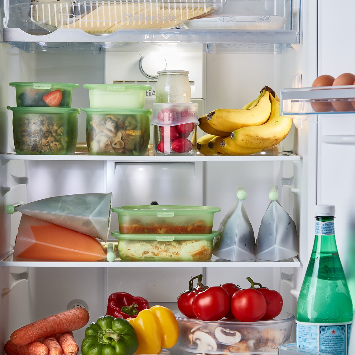 Pojemniki do żywności bez plastiku - 3 szt / Lekue