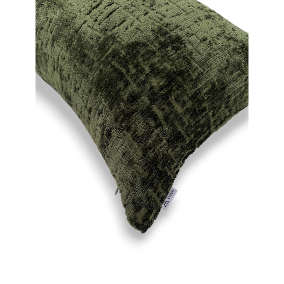 Ciemnozielona poduszka dekoracyjna 50x30 Bess - ciemna oliwka