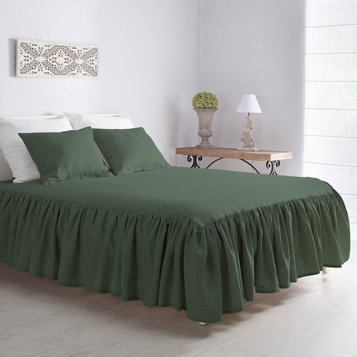 Narzuta na łóżko 160x200 frilly green 160x210