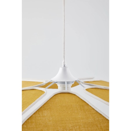 Lampa wisząca żółta Benavid Ø75 cm