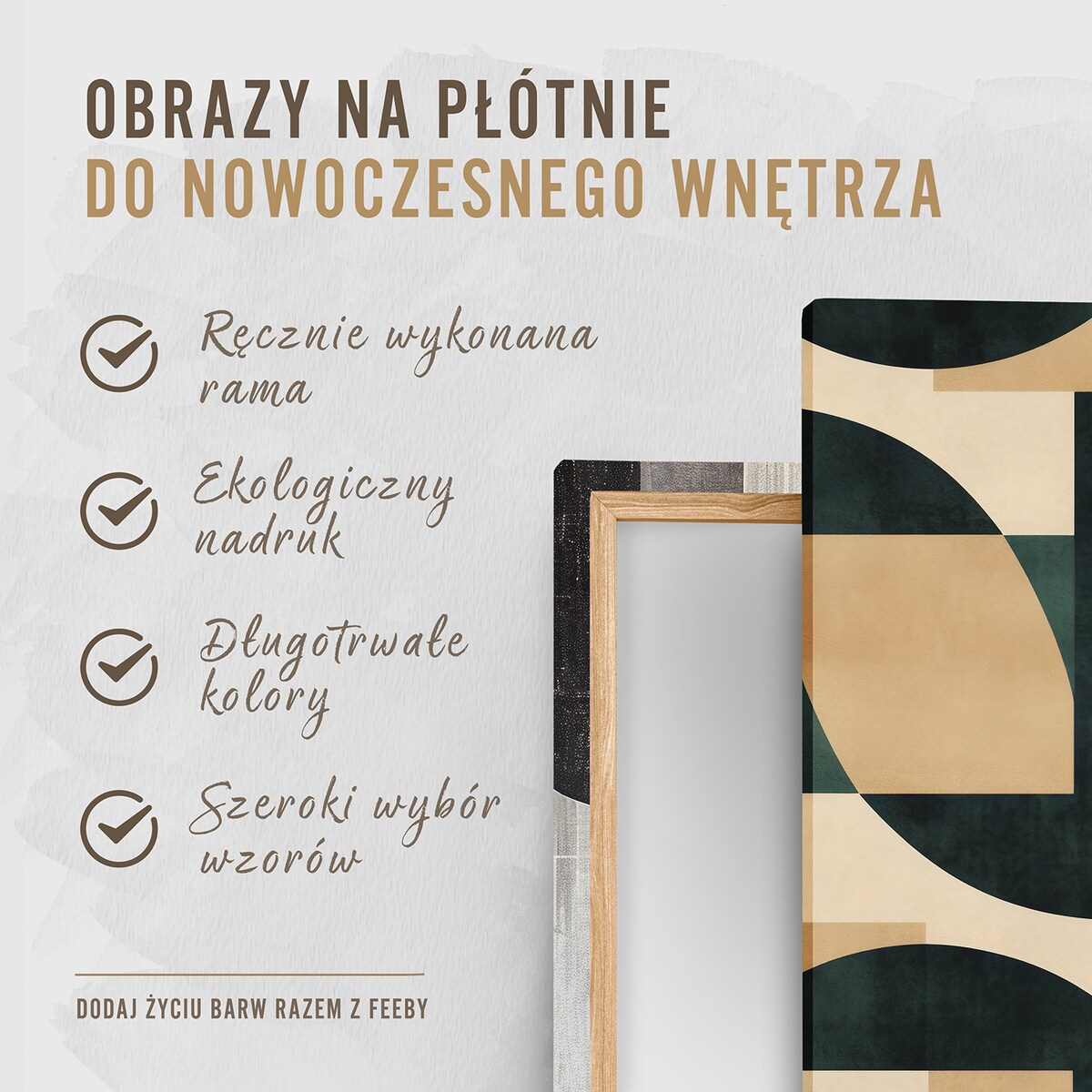 Obraz do salonu sypialni kuchni biura loftu, Mężczyzna Abstrakcja w beżu styl boho 20x30cm