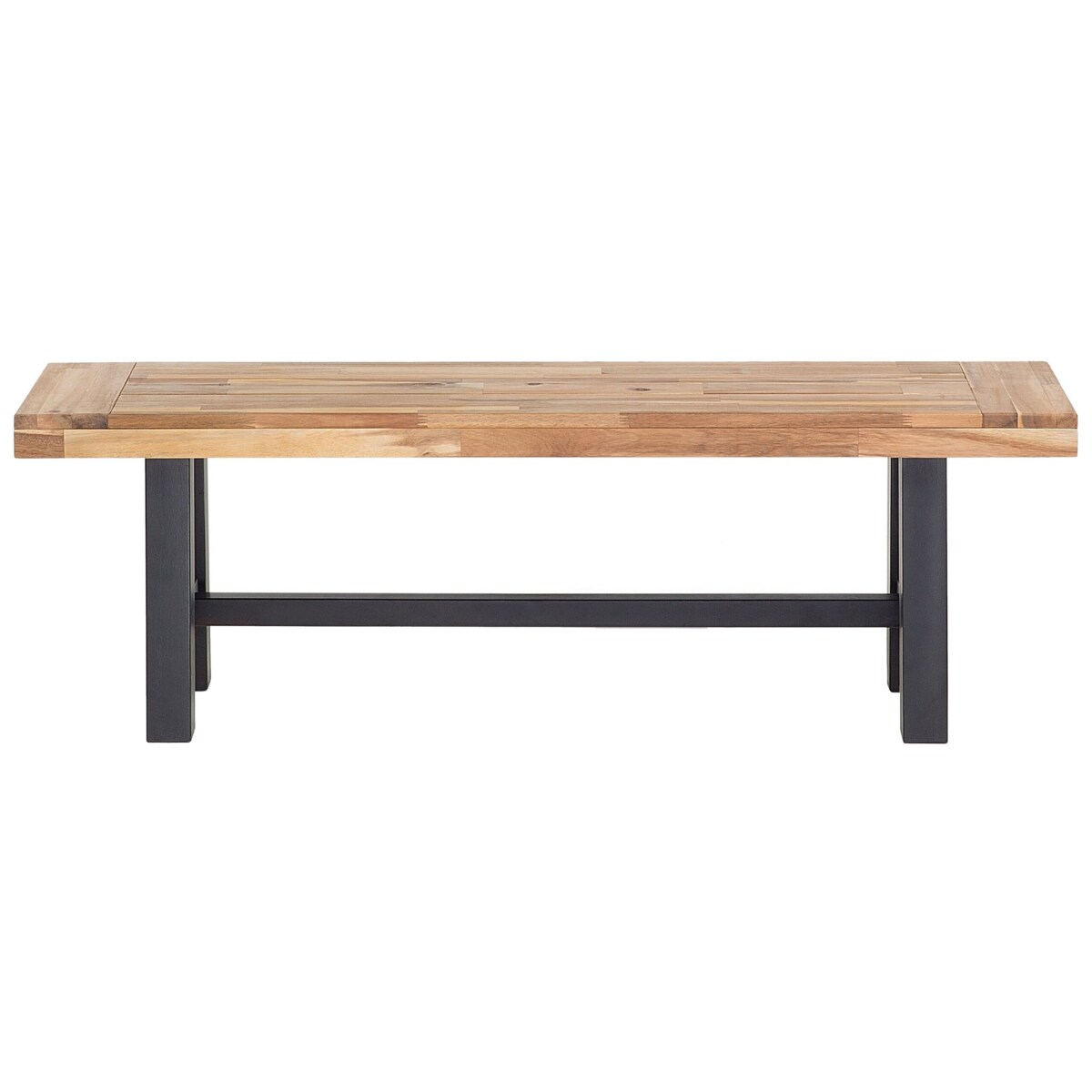 Zestaw ogrodowy drewniany stół i 2 ławki czarny SCANIA