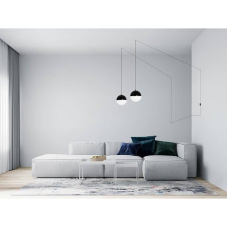 Lampa wisząca ścienna Bowl Duo MSE010100152 czarna biała