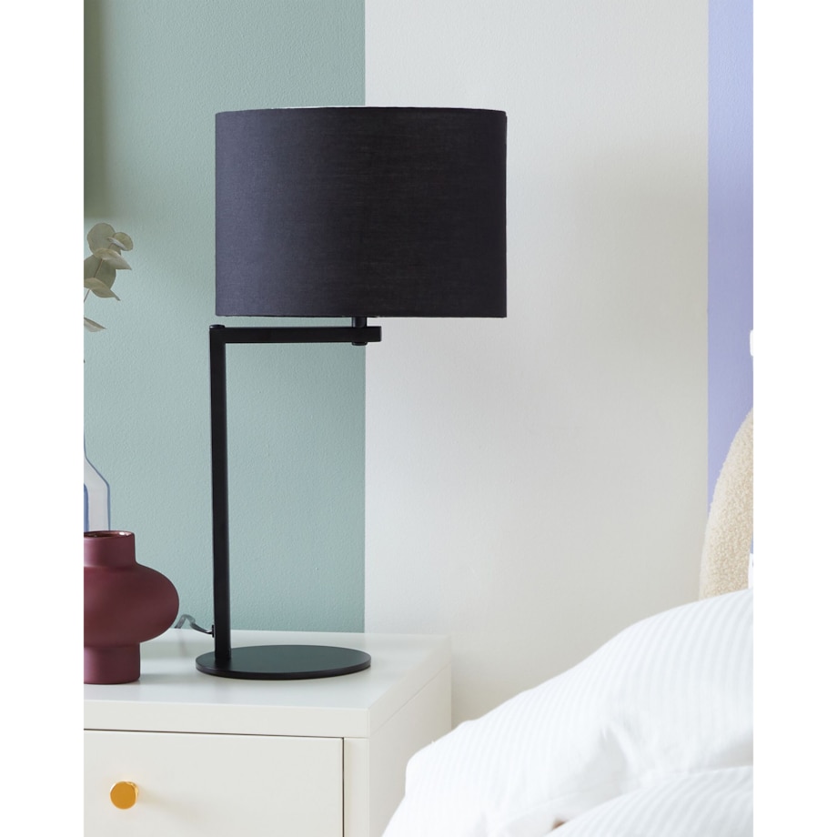 Lampka nocna metalowa czarna BALDWIN