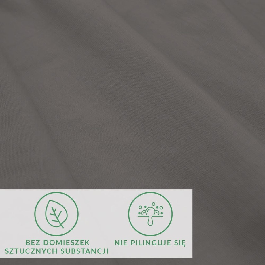 Prześcieradło z bawełny jersey z elastanem z gumką 140x200 kolor antracyt
