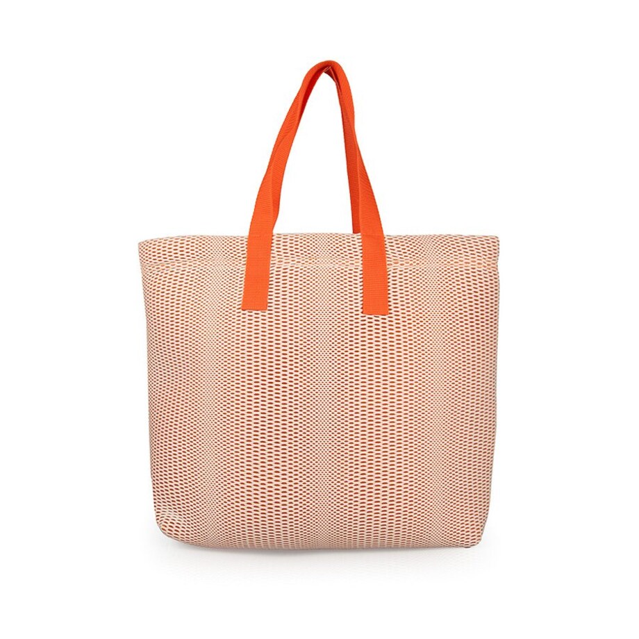 Torba plażowa pomarańczowa pionowe pasy 48x36 cm