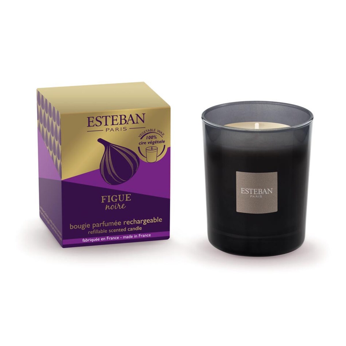 Świeca zapachowa Figue noire, 180 g, Esteban