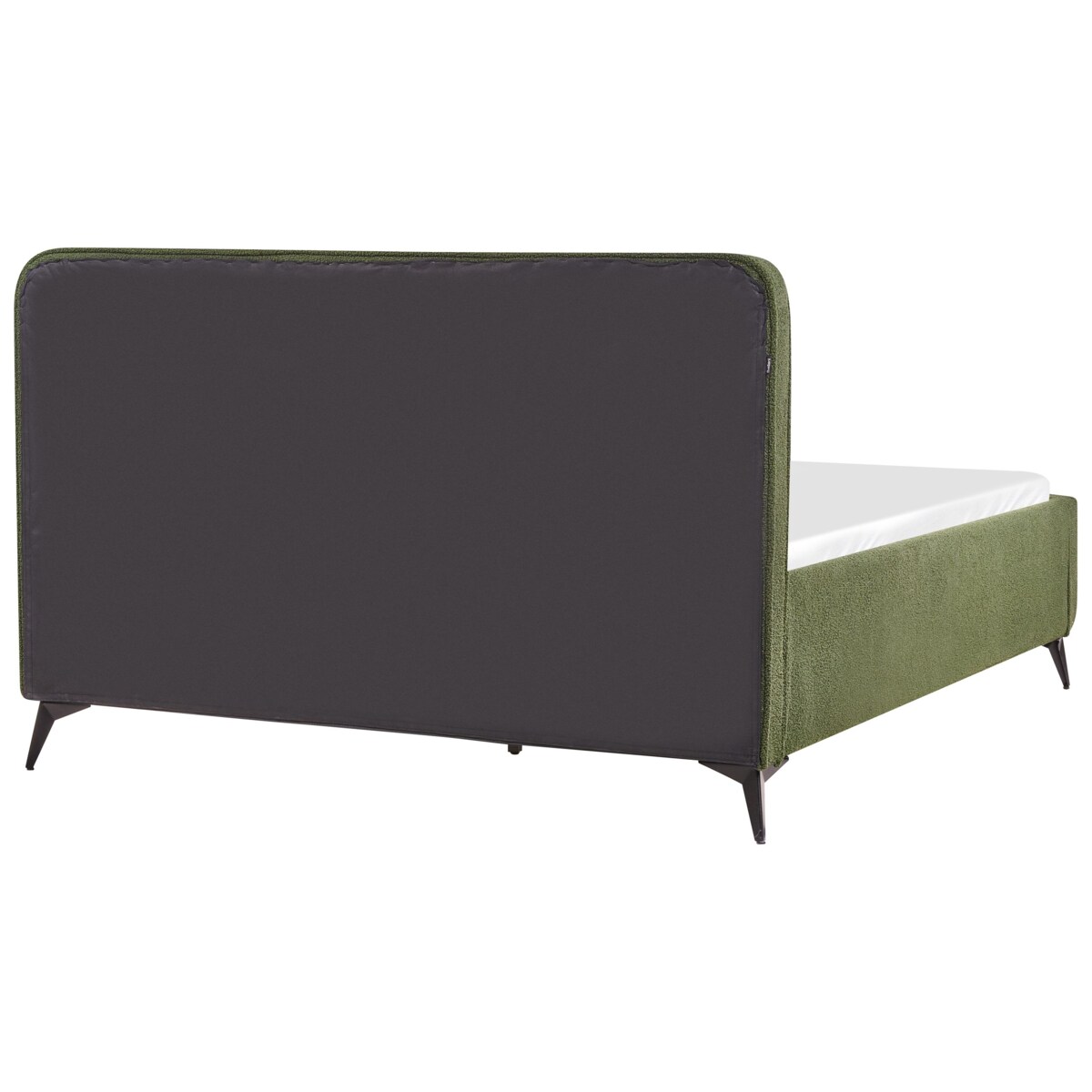 Łóżko Boucle VALOGNES 160 x 200 cm Ciemnozielony