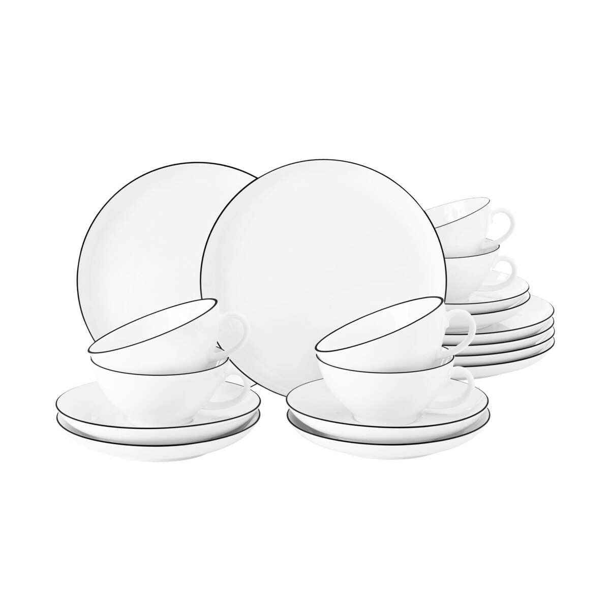 SELTMANN LIDO BLACK LINE Serwis do herbaty dla 6 osób